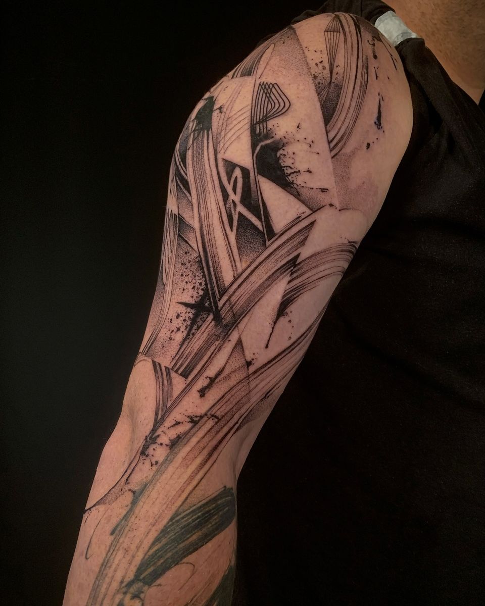 Abstract sleeve in progress ❤️‍🔥  For those who know me better, it’s no secret that abstraction is very close to me and 