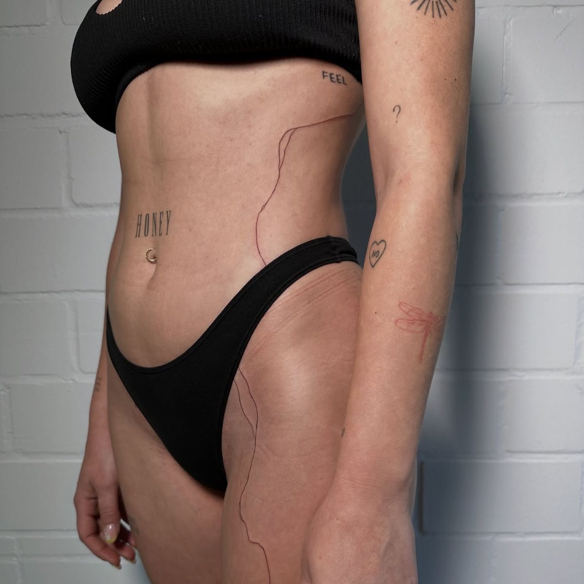 Simple lines matter. The honey is already healed, just like the little sensitive one on the back. Thanks, Ann — that’s u